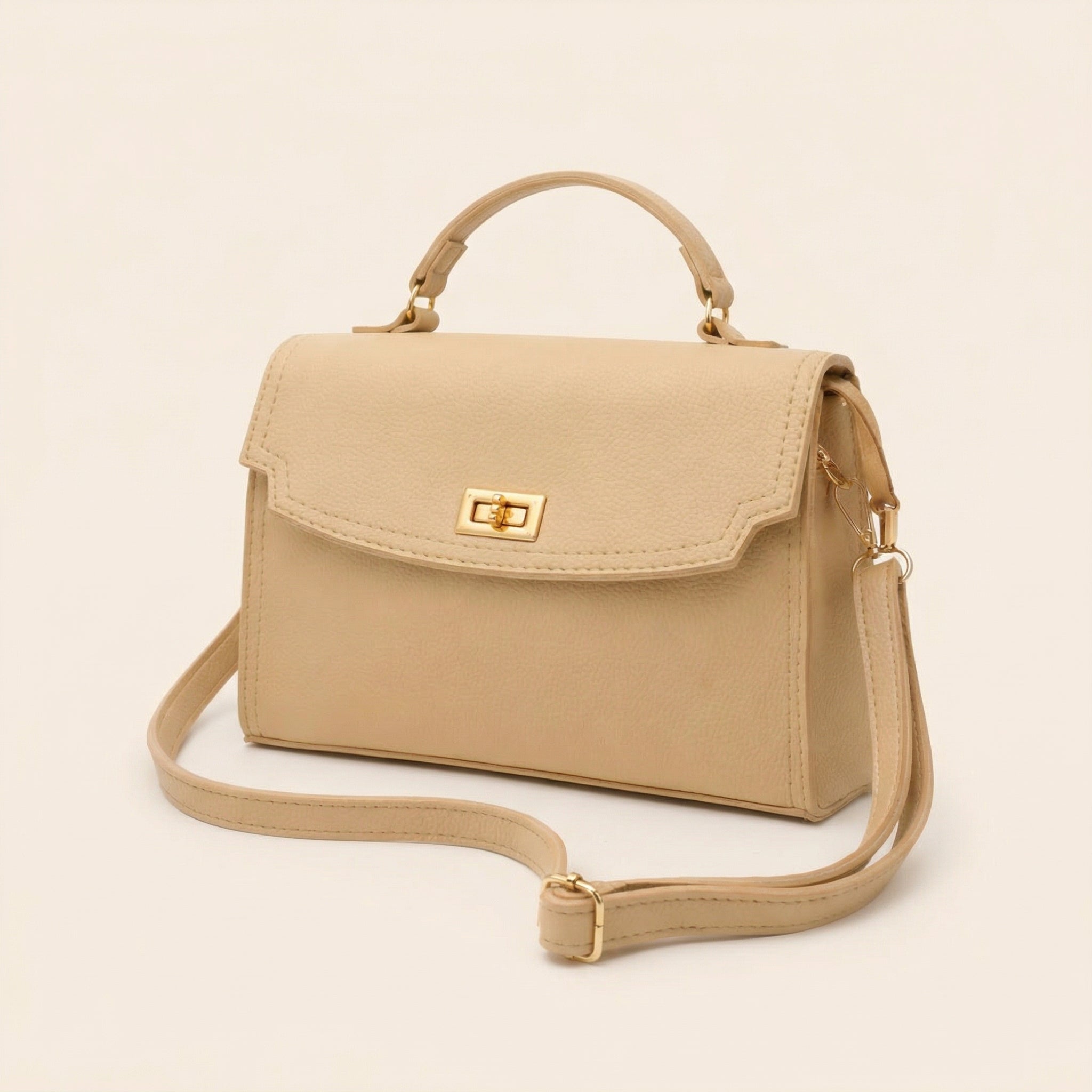 Warm Beige Shoulder Crossbody Bag – Easy Everyday Carry